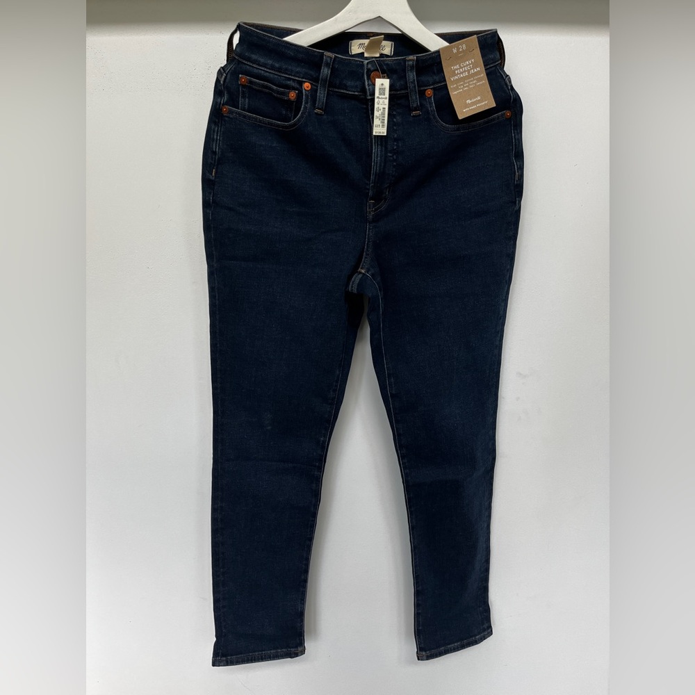 Madewell Women's Skinny Jeans - Dark Blue